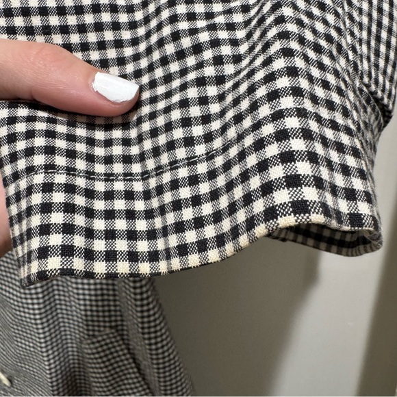 PANACHE Vintage Gingham Trench Coat 🖤🤍 | Size Small | Made in Russia - Picture 9 of 11